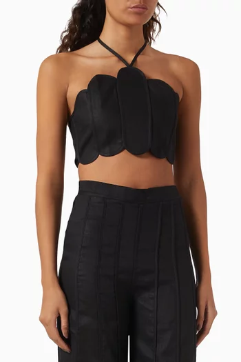 Lenny Halterneck Top in Linen