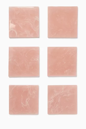 Birthstone Coasters in Resin, Set of 6
