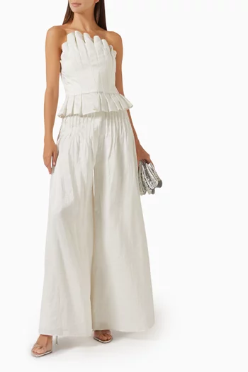 Nola Strapless Top in Linen