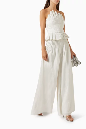 Posey Wide-leg Pants in Linen