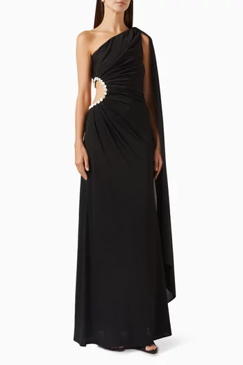 Ross Bead-embellished Cape Maxi Dress