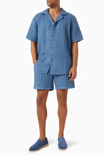 Coronet Porto Shorts in Textured Cotton
