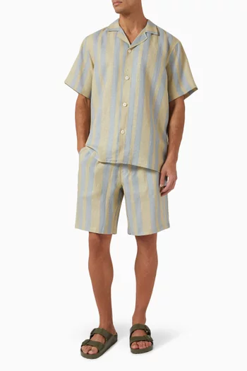 Mist Strata Nicola Shorts in Linen