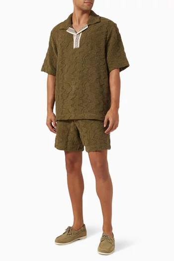 Crochet Shorts in Cotton Blend