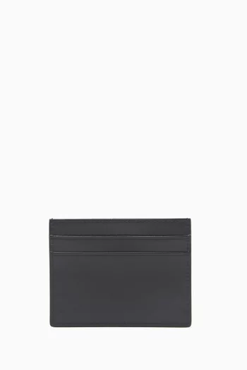 Logo-print Card Holder in Leather