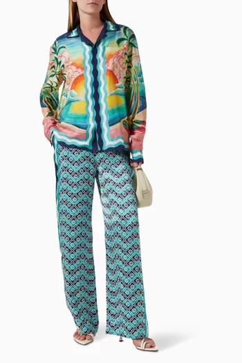 قميص دانسي دي لا مير حرير