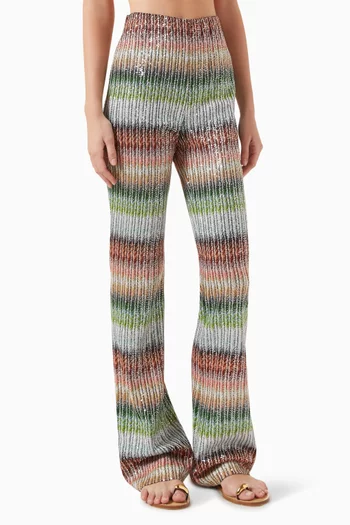 Sequin Knit Pants in Rayon Blend