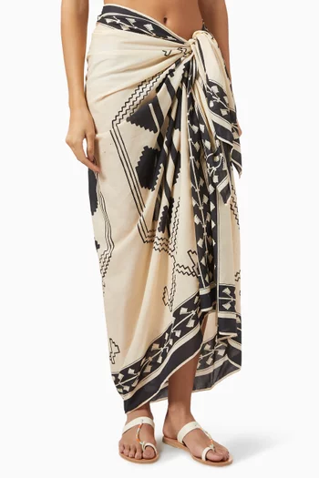 Ayahuasca Printed Pareo in Cotton