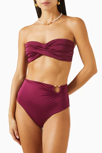 Seafaring Style Bikini Briefs in Lycra