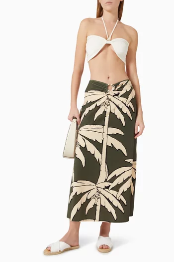 Branch Midi Skirt in Terry