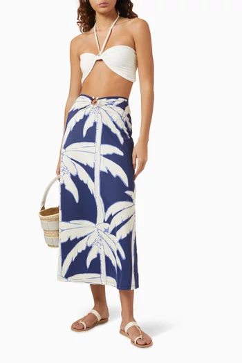 Breath of Life Midi Skirt in Recycled Polyester Blend