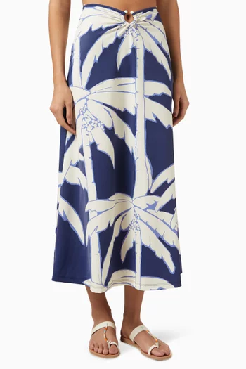Breath of Life Midi Skirt in Recycled Polyester Blend