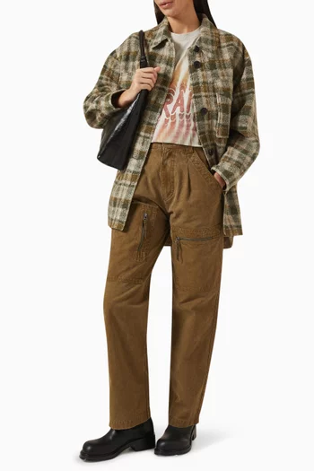 Kanna Straight-leg Pants in Coated Cotton