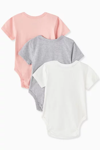 Off Stamp Bodysuit in Cotton, Set of 3