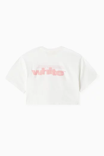 Type Graphic Boxy Crop T-shirt in Cotton