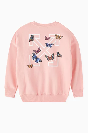 Arrow Butterfly Sweatshirt in Cotton