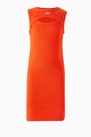 Off-stamp Ribbed Dress