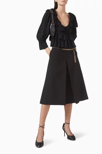 Ruffle Crop Top in Viscose