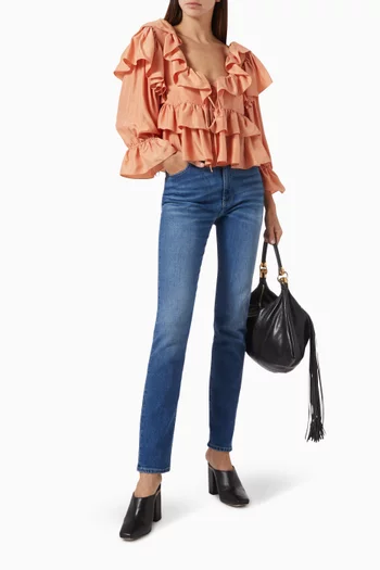 High-rise Skinny Jeans in Denim