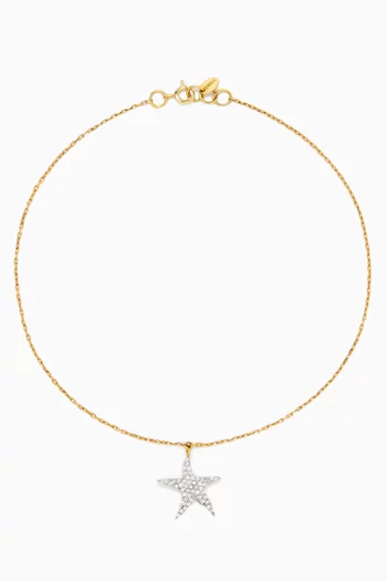 Star Diamond Anklet in 18kt Gold
