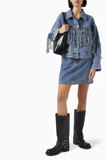 Yasaiko Mini Skirt in Denim