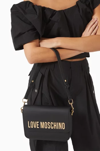 Small Bold Love Shoulder Bag in Faux Leather