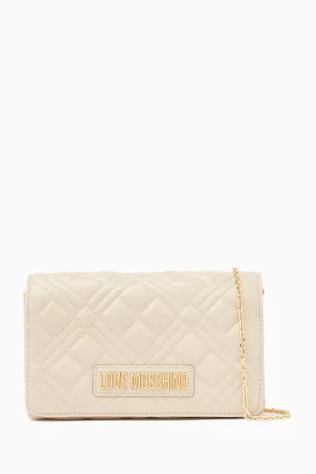 Quilted Shoulder Bag in Faux Leather
