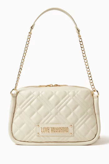 Qulited Shoulder Bag in Faux Leather