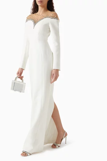 Crystal-embellished Maxi Dress