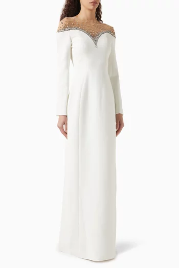 Crystal-embellished Maxi Dress