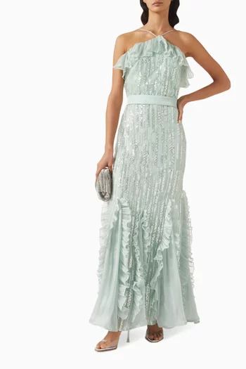 Sequin-embellished Dress in Tulle
