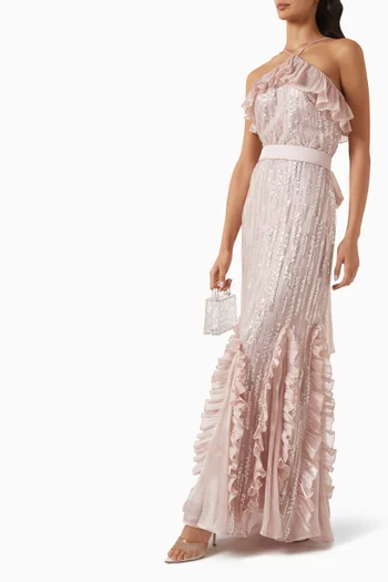 Sequin-embellished Dress in Tulle