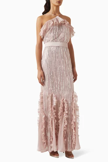 Sequin-embellished Dress in Tulle