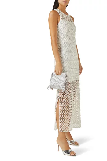 Embellished Knit Maxi Dress