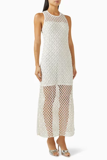 Embellished Knit Maxi Dress