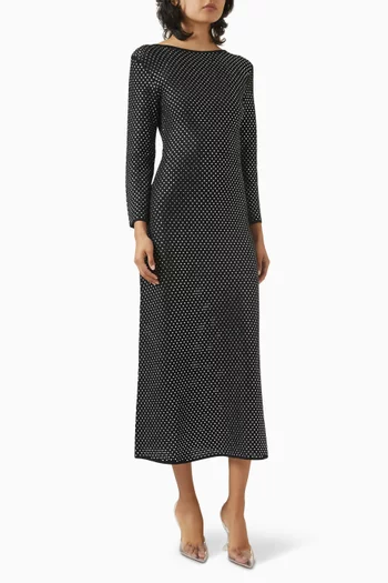 Rhinestone-embellished Maxi Dress