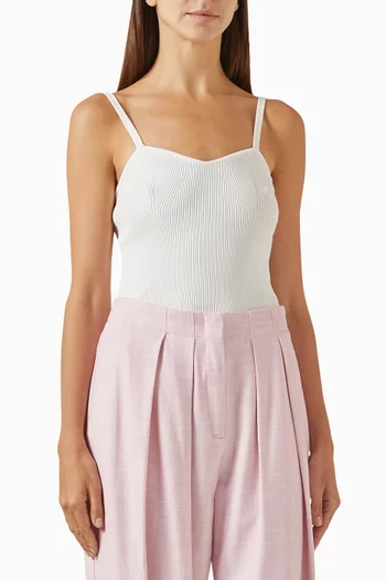 Ribbed Cami Top in Viscose-knit