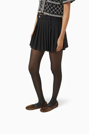 Leopard-print Ballet Flats in Sheepskin