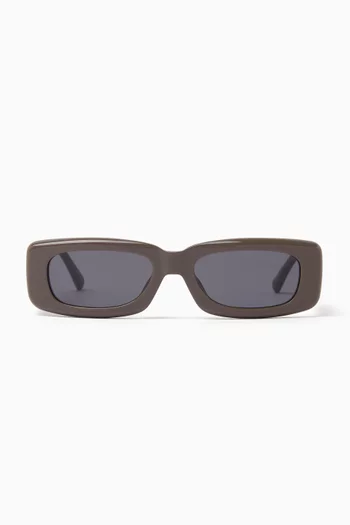 x Linda Farrow Mini Marfa Rectangle Sunglasses in Acetate