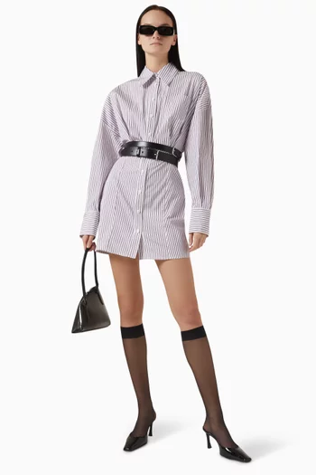 Striped Shirt Mini Dress