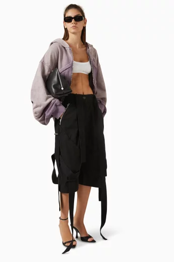 Bomber Zip Hoodie in Cotton
