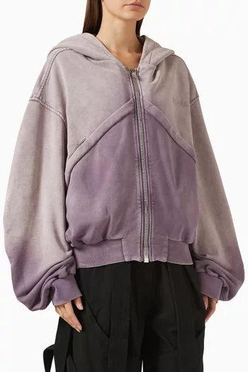 Bomber Zip Hoodie in Cotton