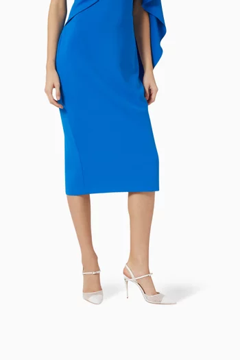 Vittorio 105 Slingback Pumps in Lace and Satin