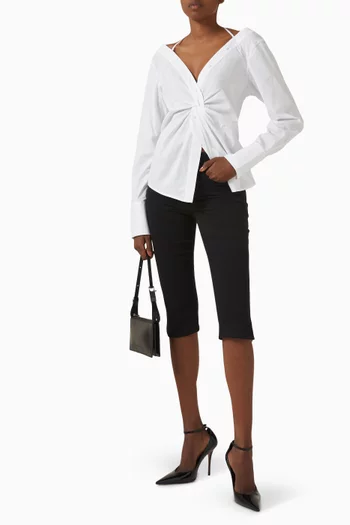 Off-shoulder Top in Cotton-poplin