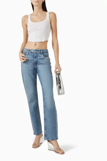 Crystal-embellished Racerback Tank Top