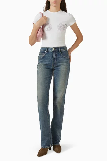 Super Stretch Rhinestone-embellished Baby T-shirt in Cotton