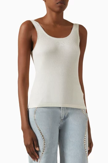 Rib-knit Tank Top in Cotton