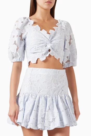 Crop top in Floral Lace