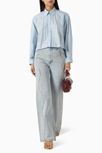 Crystal-embellished Shirt in Cotton