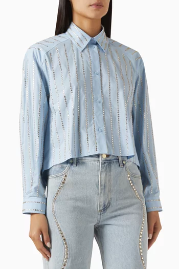 Crystal-embellished Shirt in Cotton